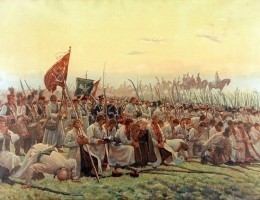 Chełmoński_Modlitwa_przed_bitwa